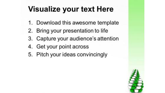Cubed White Green Pine Tree Innovative Design PowerPoint Templates Ppt Backgrounds For Slides 0113