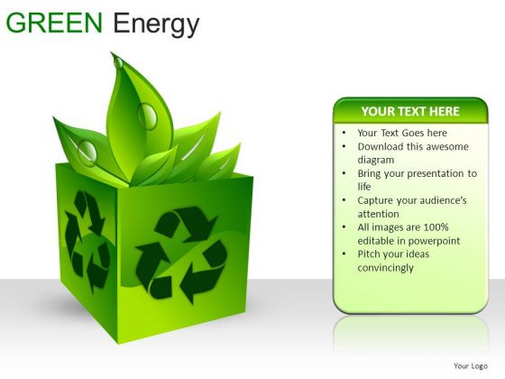 Cubes Green Energy PowerPoint Slides And Ppt Diagram Templates