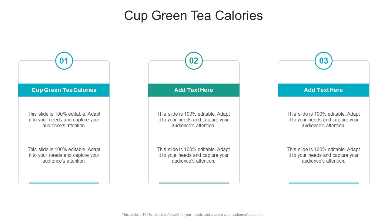 Cup Green Tea Calories In Powerpoint And Google Slides Cpb