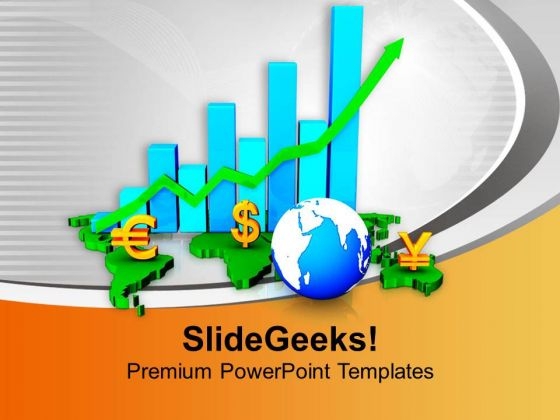 Currency Fluctuation Shown By Bar Graph PowerPoint Templates Ppt Backgrounds For Slides 0313
