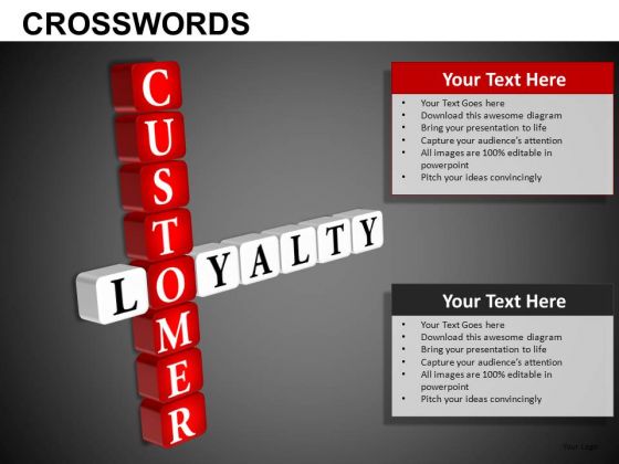 Customer Loyalty Crosswords PowerPoint Templates