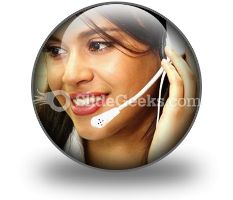 Customer Service Operator PowerPoint Icon C