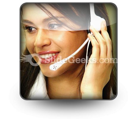 Customer Service Operator PowerPoint Icon S