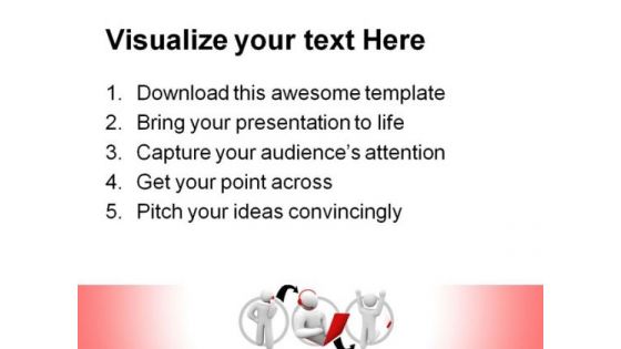 Customer Support People PowerPoint Template 0910