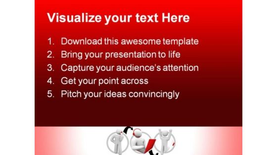 Customer Support People PowerPoint Template 0910
