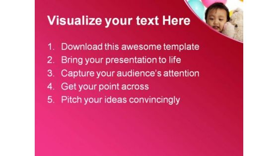 Cute Child Entertainment PowerPoint Templates And PowerPoint Backgrounds 0711