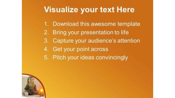 Cute Doll With Candle PowerPoint Templates Ppt Backgrounds For Slides 0513