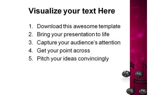 Cute Music Notes Entertainment PowerPoint Themes And PowerPoint Slides 0311