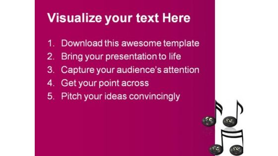 Cute Music Notes Entertainment PowerPoint Themes And PowerPoint Slides 0311