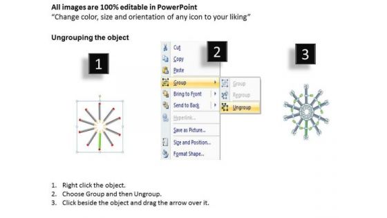 Cycle Process With Colored Pencils Ppt Business Plan Companies PowerPoint Slides