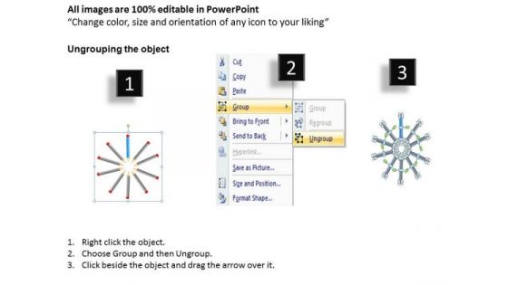 Cycle Process With Colored Pencils Ppt Business Planning PowerPoint Slides