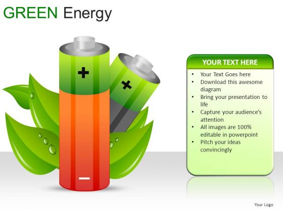 Cylinders Green Energy PowerPoint Slides And Ppt Diagram Templates