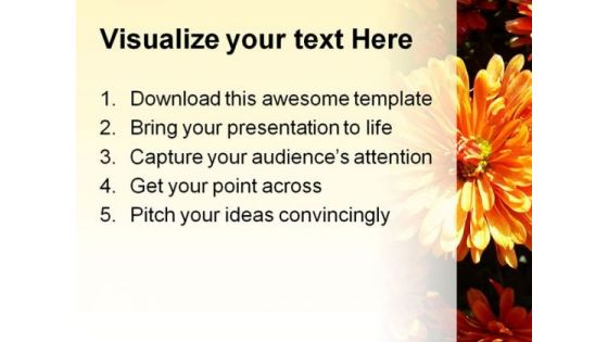Daisies Beauty PowerPoint Template 1110