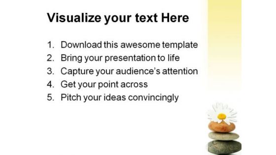 Daisy And Stones Nature PowerPoint Themes And PowerPoint Slides 0311