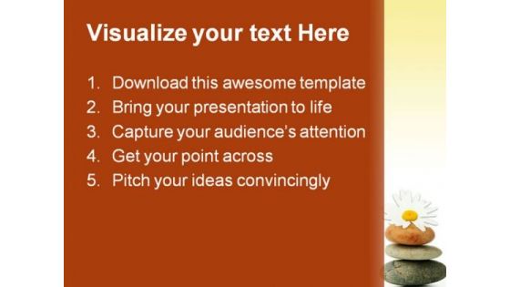 Daisy And Stones Nature PowerPoint Themes And PowerPoint Slides 0311