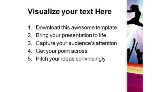 Dance Music Abstract PowerPoint Themes And PowerPoint Slides 0811