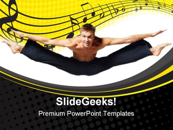 Dancer Entertainment Music PowerPoint Templates And PowerPoint Backgrounds 0311