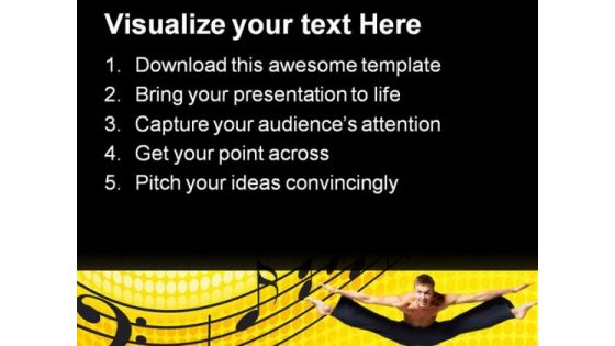 Dancer Entertainment Music PowerPoint Themes And PowerPoint Slides 0311