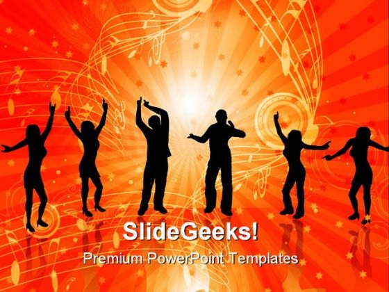 Dancers Music PowerPoint Themes And PowerPoint Slides 0711