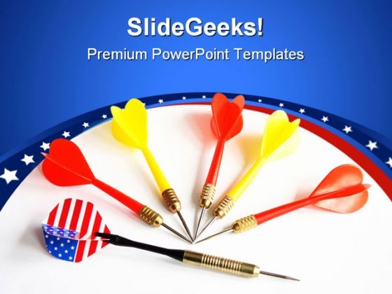 Darts Americana PowerPoint Templates And PowerPoint Backgrounds 0611