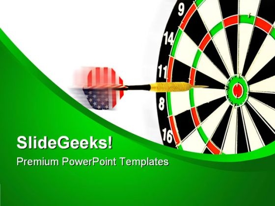 Darts Americana PowerPoint Templates And PowerPoint Backgrounds 0811