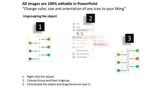 Darts Infographic For Timeline PowerPoint Template