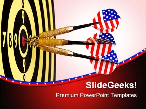 Darts On Target Americana PowerPoint Templates And PowerPoint Backgrounds 0811