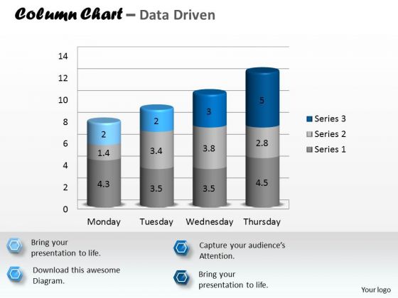 Data Analysis In Excel 3d Column Chart To Represent Information PowerPoint Templates