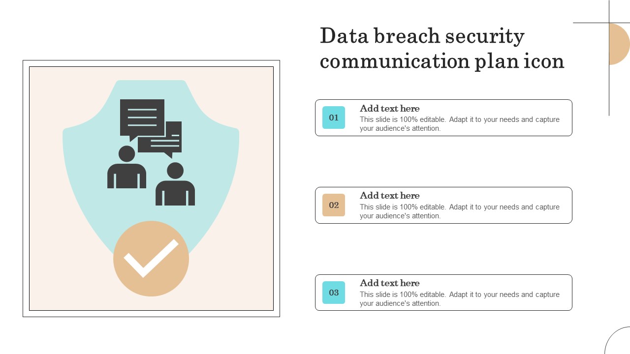 Data Breach Security Communication Plan Icon Demonstration Pdf