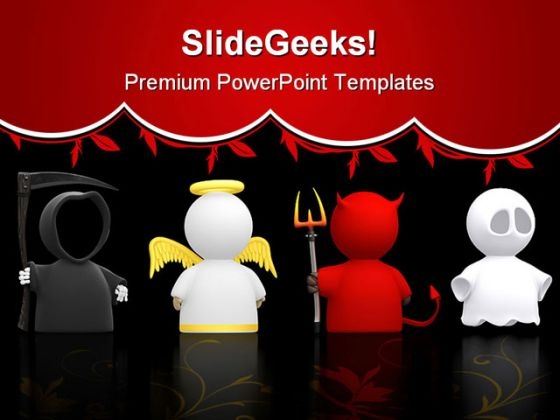 Death Angel Devil And Ghost Religion PowerPoint Templates And PowerPoint Backgrounds 0311