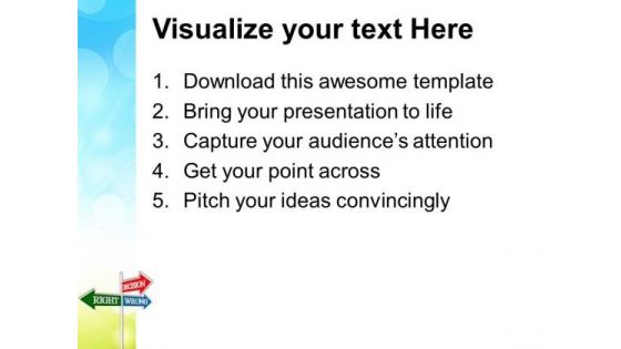 Decision Signpost Business PowerPoint Templates And PowerPoint Themes 0512