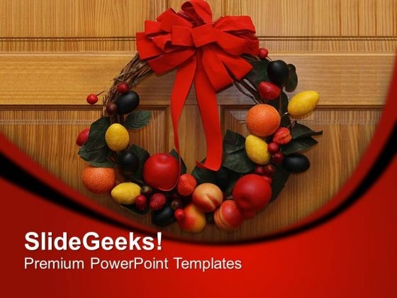 Decorate The Door For Festival PowerPoint Templates Ppt Backgrounds For Slides 0713