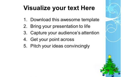 Decorated Christmas Tree With Balls Holiday PowerPoint Templates Ppt Backgrounds For Slides 1212