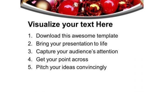 Decoration Balls For Christmas Celebration PowerPoint Templates Ppt Backgrounds For Slides 0613