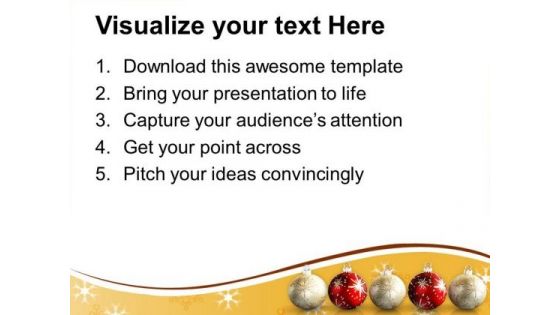 Decorative Filigree Christmas Holidays PowerPoint Templates Ppt Backgrounds For Slides 1112