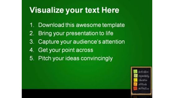 Dedication Responsibility Business PowerPoint Templates And PowerPoint Backgrounds 0811