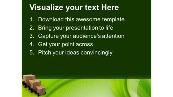 Delivery Of Products On Small Car PowerPoint Templates Ppt Backgrounds For Slides 0413