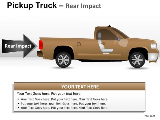 Desert Pickup Brown Truck Side View PowerPoint Slides And Ppt Diagram Templates