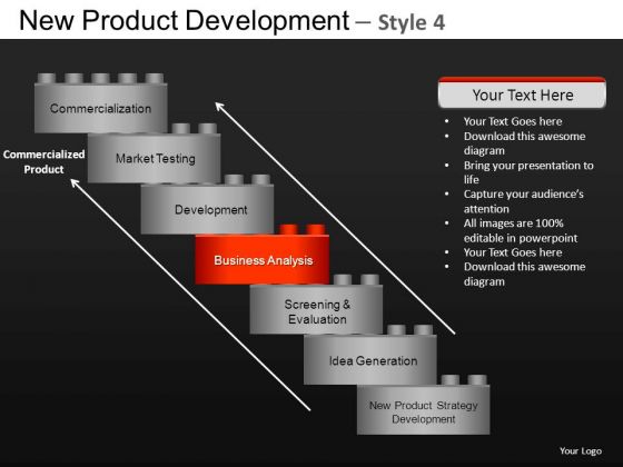Design New Product Development 4 PowerPoint Slides And Ppt Diagram Templates