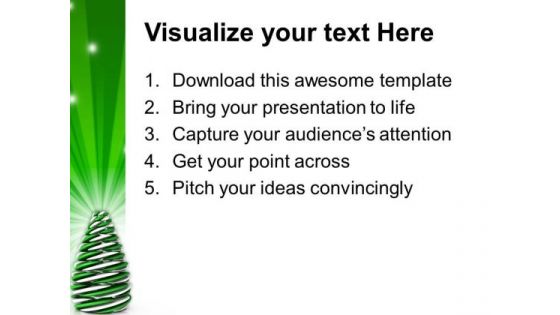 Design Of Green White Pine Tree PowerPoint Templates Ppt Backgrounds For Slides 1212