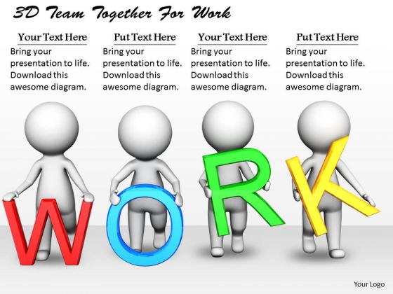 Developing Business Strategy 3d Team Together For Work Concept
