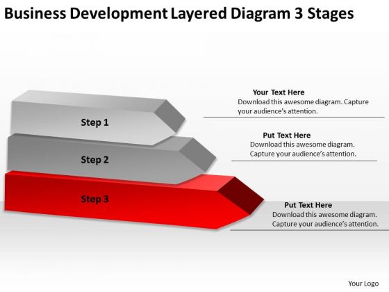 Development Layered Diagram 3 Stages Ppt Business Plan Professional PowerPoint Templates