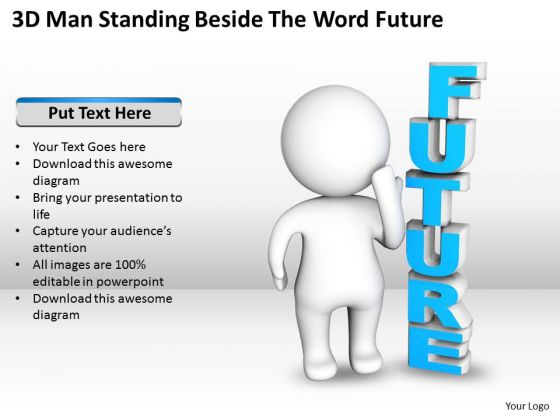 Diagram Business Process Beside The Word Future PowerPoint Templates Ppt Backgrounds For Slides