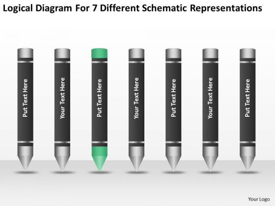 Diagram For 7 Different Schematic Representations Ppt Business Plan Models PowerPoint Slides
