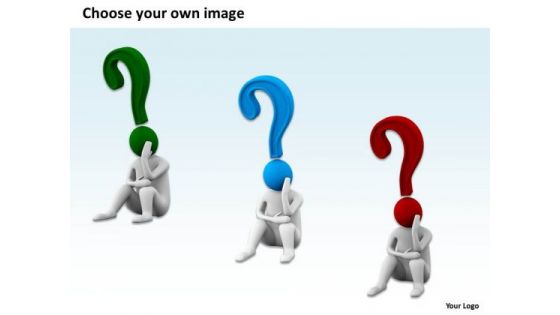 Diagram Of The Business Cycle 3d Man Question Mark PowerPoint Templates Ppt Backgrounds For Slides