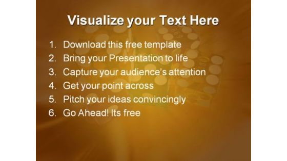 Colorful Dice PowerPoint Template