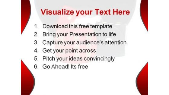 Red & Black Dice PowerPoint Template