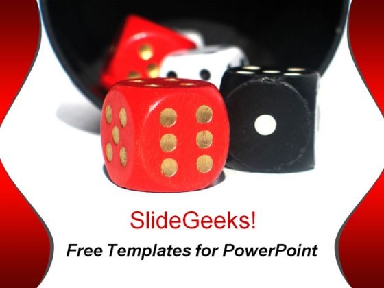 Red & Black Dice PowerPoint Template