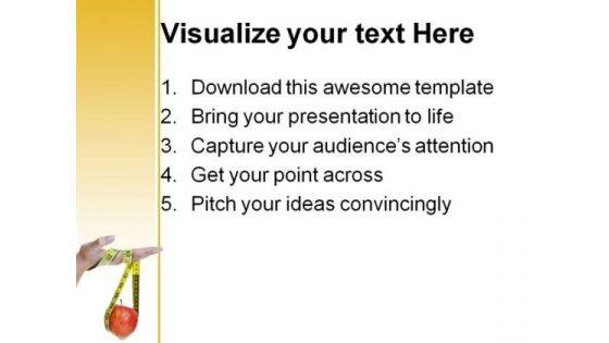 Diet Food Health PowerPoint Template 0910