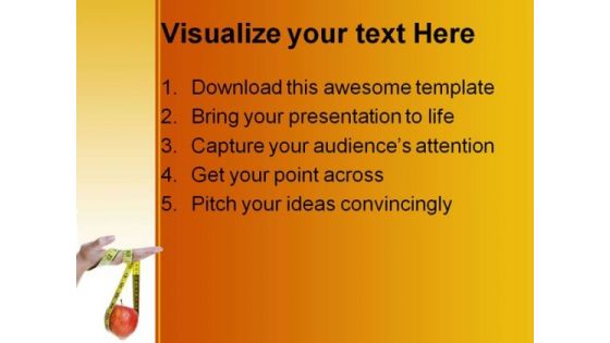 Diet Food Health PowerPoint Template 0910